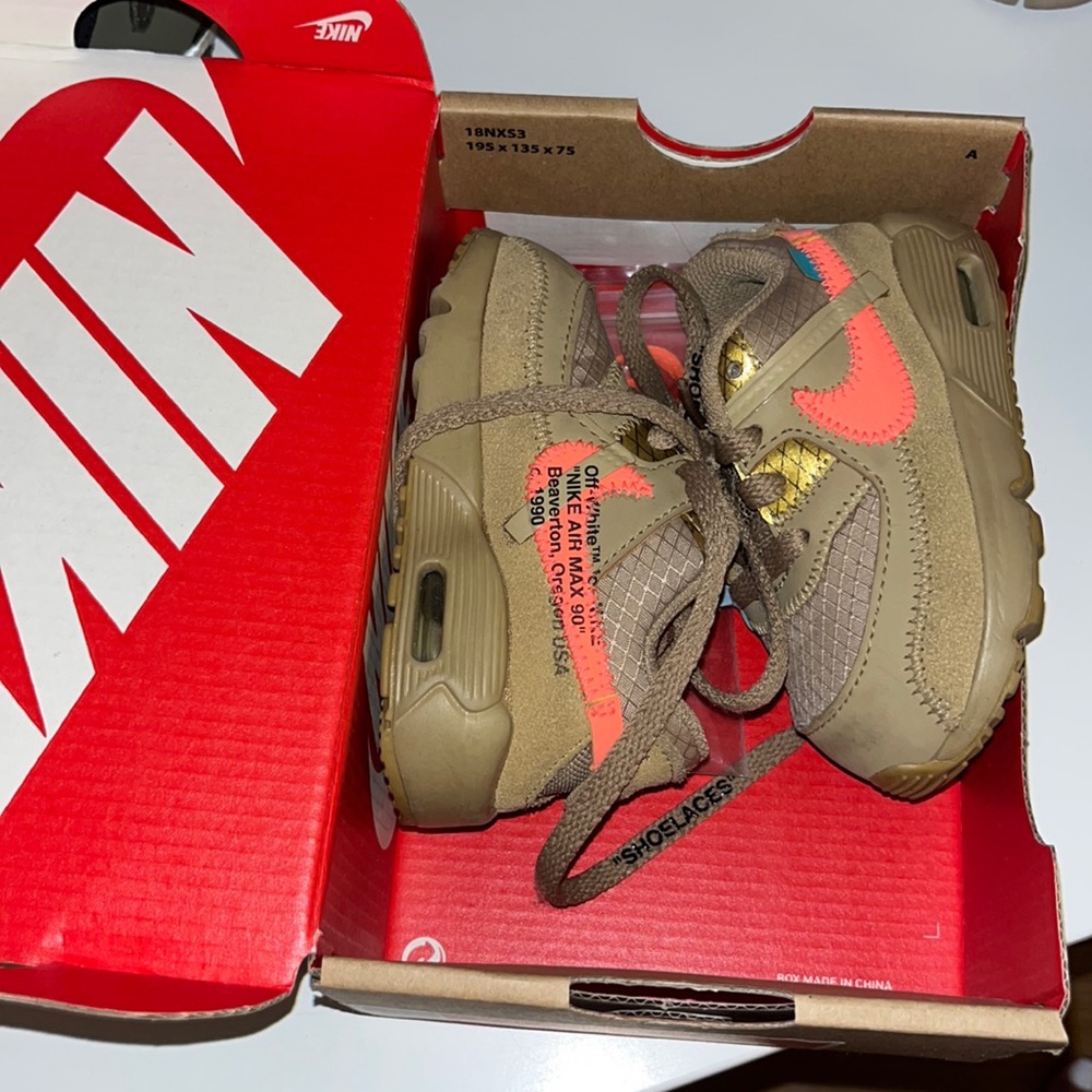 OFF WHITE nike air max 90 toddler sz 5c
